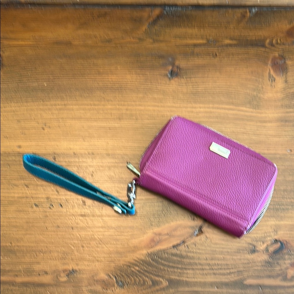 Elegant Pink Phone Case with Teal Strap